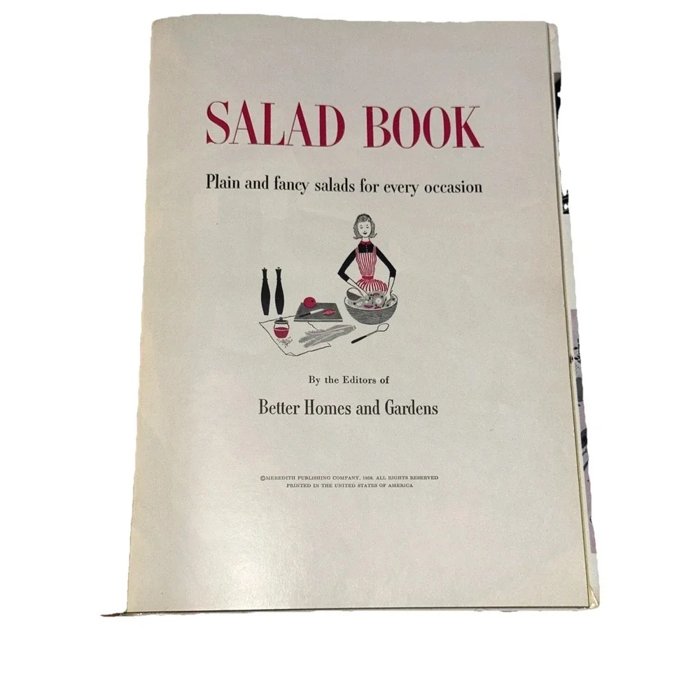 Vintage‎ Better Homes And Gardens Salad Book Cookbook